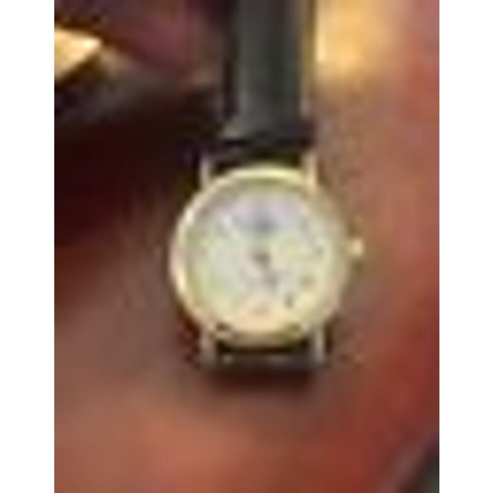 Women's 27mm Gold Tone Speidel Express Watch, WR, Black Leather Band